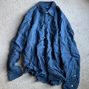 J. Crew Navy Lightweight Linen Shirt